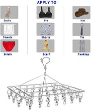 Load image into Gallery viewer, Save on duofire stainless steel clothes drying racks laundry drip hanger laundry clothesline hanging rack set of 36 metal clothespins rectangle for drying clothes towels underwear lingerie socks