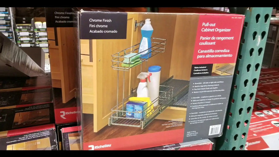 Costco! Chrome Under Counter Sliding Basket / Organizer! $19!!! by Sterling W (2 years ago)