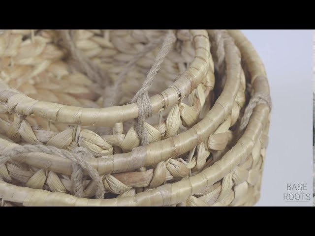 3 Tier Hanging Basket | Natural Woven Seagrass Wicker Baskets | Kitchen Fruit Storage Organizer by BASE ROOTS (6 months ago)