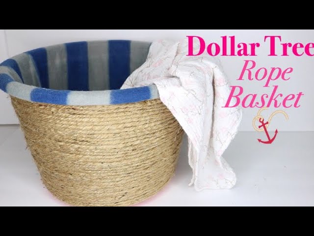 DOLLAR TREE DIY Rope Basket - No Sew Storage Basket by Jay Munee DIY (3 years ago)