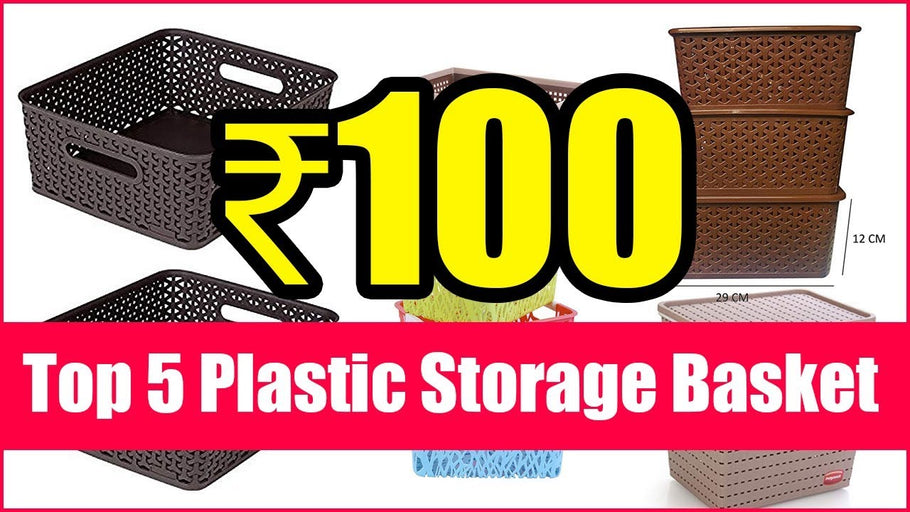 Top 5 Plastic Storage Basket Box Organizer Bins with Handle for Jars by Minakshi Kitchen (1 year ago)