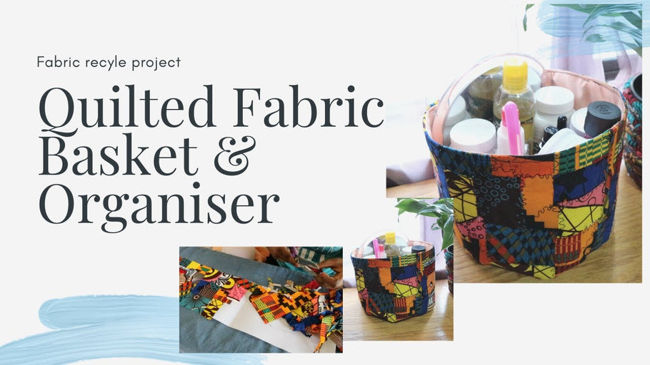 Fabric Scrap Patch Basket/Organizer - Fabric recycling project by Pelumz Secretz (4 months ago)
