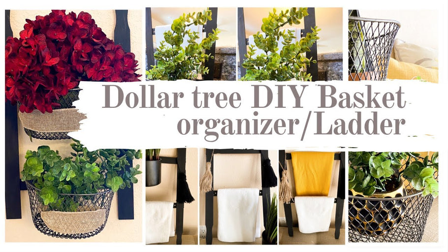 DIY Basket Organizer | Dollar Tree Ladder Tutorial | Storage Ideas | Decorative Ladder by Table Treats (2 months ago)