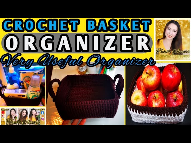 CROCHET BASKET ORGANIZER | VERY EASY AND USEFUL ORGANIZER | Tzai's Access Vlog by Tzai's Access (3 months ago)