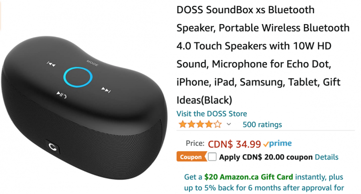 Amazon Canada Deals: Save 57% off SoundBox xs Bluetooth Speaker, with Coupon + 36% on USB C Charger + 30% on SogesPower 66lbs Adjustable Dumbbells Set + More Offer