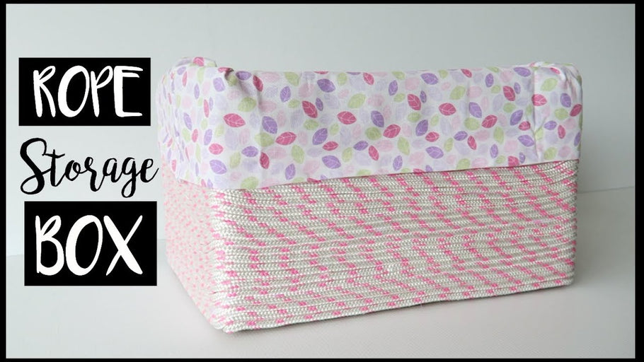 DIY ROPE BASKET | HOW TO MAKE A ORGANIZER BOX by Love Happy Alison (3 years ago)