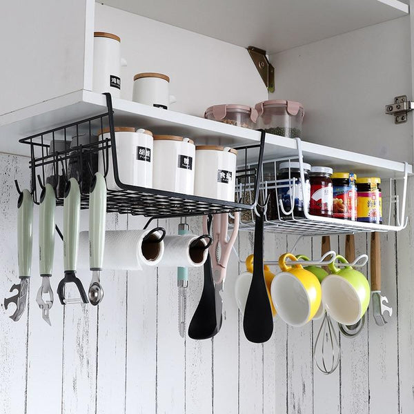 Easy Hang Kitchen Cabinet Storage Organizer Rack