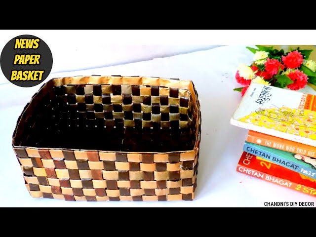 Hey everyone, here I have shown how you can make easy , beautiful and very useful newspaper basket in this video