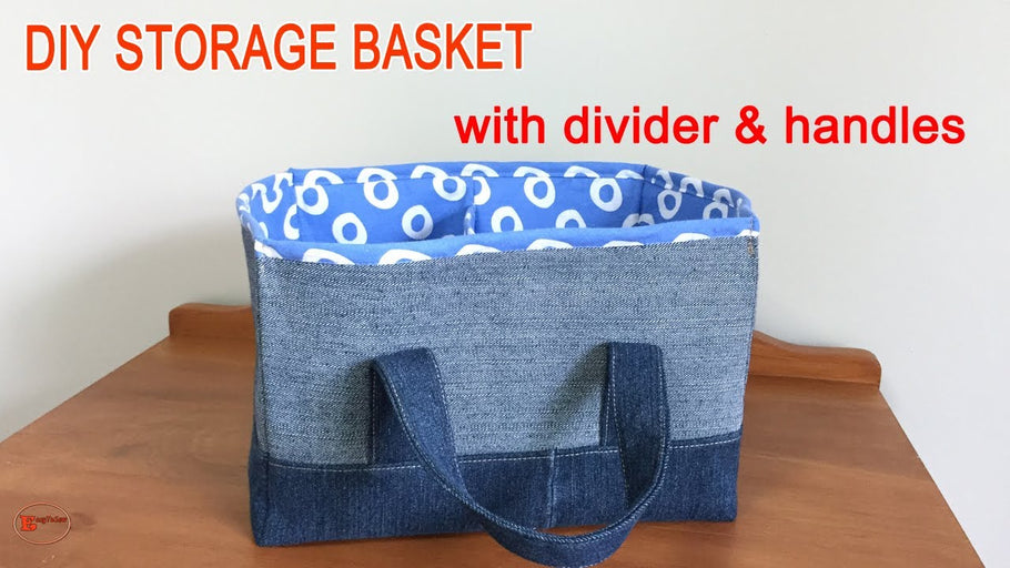 DIY FABRIC BASKET WITH HANDLES | STORAGE BASKET DIY | FABRIC BASKET DIY | FABRIC BASKET ORGANIZER by EasyToSew (4 months ago)
