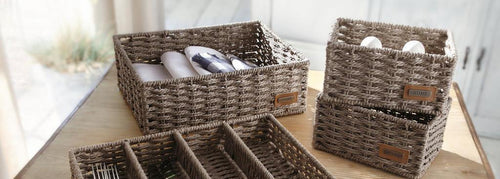 Cutlery Tray, Cutlery Basket Organizer 1pc, Traditional Wicker Kitchen Organisers, Braided Cutlery Trays, Drawer Dividers, Cutlery, 