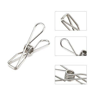 Amazon segarty stainless steel clips 100 pack utility wire laundry clips clothes pins metal clothesline clothespins for clothes drying bags sealing room decorating files clipping