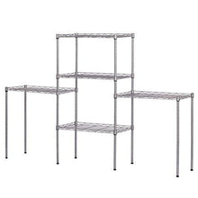 Load image into Gallery viewer, Products ferty 5 wire shelving units stacking storage shelf heavy duty metal adjustable shelves rack organizer for garden laundry bathroom kitchen pantry closet us stock