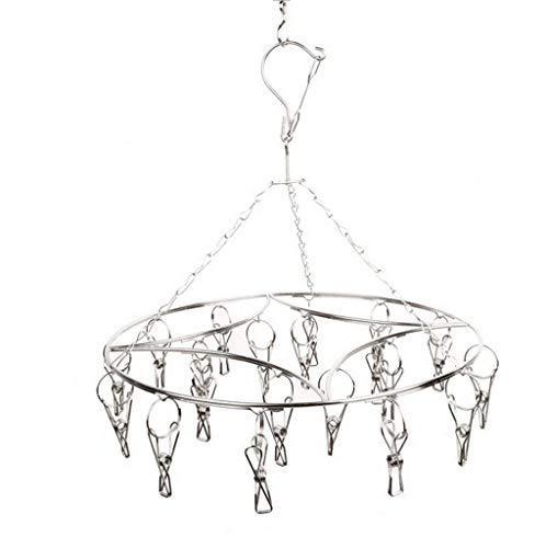 Budget friendly laundry clothesline hanging rack for drying clothing set of 20 stainless steel clothespins round