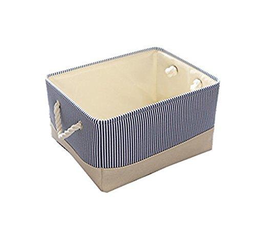 HuoGuo Brand Blue Canvas Basket Decorative Fabric Storage Bin for Toy Basket Clothes Storage Baby Basket Organizer 12