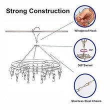 Load image into Gallery viewer, Featured amagoing hanging drying rack laundry drip hanger with 20 clips and 10 replacement for drying socks baby clothes bras towel underwear hat scarf pants gloves