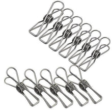 Load image into Gallery viewer, Products pingovox stainless steel clothes pins utility clips hooks clothespin clothesline clip for outdoor indoor drying home laundry office cord clothespins kitchen tools fastener socks scarfs
