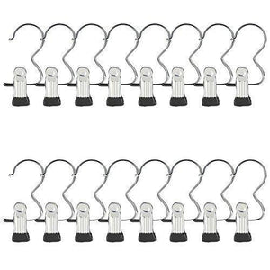 Best seller  16 pcs laundry hook boot hanging hold clips portable hanging hooks home travel hangers clothing clothes pins