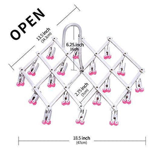 Shop for hanging drying rack drip hanger laundry underwear sock lingerie drying hooks 18 clips pegs stainless stell folding portable windproof advanced instant collect clothesgreen