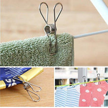 Load image into Gallery viewer, The best segarty stainless steel clips 100 pack utility wire laundry clips clothes pins metal clothesline clothespins for clothes drying bags sealing room decorating files clipping