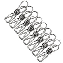 Load image into Gallery viewer, Purchase lystaii 80pcs stainless steel clothes pins utility clips hooks clothespin clothesline clip 2 2inch for outdoor indoor drying home laundry office cord clothespins kitchen tools fastener socks scarfs