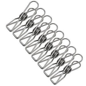 Purchase lystaii 80pcs stainless steel clothes pins utility clips hooks clothespin clothesline clip 2 2inch for outdoor indoor drying home laundry office cord clothespins kitchen tools fastener socks scarfs
