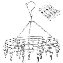 Load image into Gallery viewer, Discover the best amagoing hanging drying rack laundry drip hanger with 20 clips and 10 replacement for drying socks baby clothes bras towel underwear hat scarf pants gloves