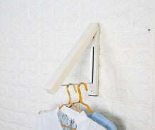 Load image into Gallery viewer, Great folding clothes hanger wall mounted retractable clothes hanger drying rack great space saver for laundry room attic garage indoor outdoor use stainless steel easy installation 81258