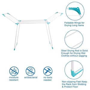 Best drynatural clothes drying rack foldable compact metal laundry drying rack featured extra large size rustproof 67 32 x 21 05 x 44 5