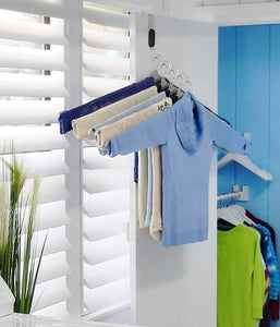 Purchase the laundry butler clothes drying rack hangers for laundry 5 extendable cascading hangers accessories for draping flat drying line drying of clothes and laundry laundry room deluxe