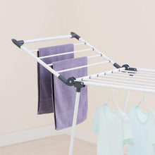 Load image into Gallery viewer, Latest yubelles gullwing multipurpose clothes drying rack dark grey rustproof collapsible stable durable laundry rack