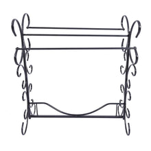 Load image into Gallery viewer, Storage organizer homerecommend free standing towel rack 3 bars drying rack metal organizer for bath hand towels outdoor beach towels washcloths laundry rooms balconies bathroom accessories