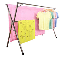 Load image into Gallery viewer, Top exilot heavy duty stainless steel laundry drying rack for indoor outdoor foldable easy storage clothes drying rack free of installation adjustable garment rack