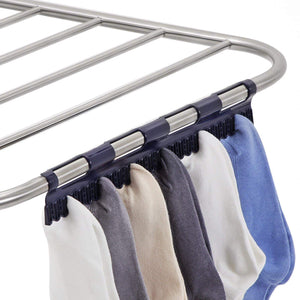 Select nice songmics stainless steel clothes drying rack bonus sock clips foldable for easy storage gullwing space saving laundry rack ullr52bu