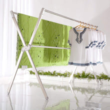 Load image into Gallery viewer, Heavy duty non rock stainless steel laundry drying rack free installed expandable oldable space saving 55 95 inch heavy duty
