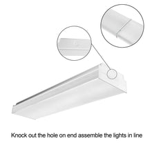 Load image into Gallery viewer, Cheap antlux 2ft led wraparound light 20w flush mount led garage shop lights 2400lm 4000k neutral white 2 foot commercial linear ceiling lighting fixture for kitchen laundry workshop closet 4 pack