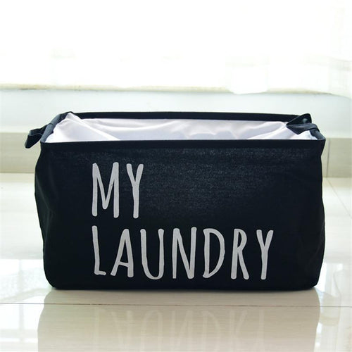 Waterproof Square Cotton Laundry Basket Organizer Washing Clothes Storage Bag Basket Storage Organizador UIE703