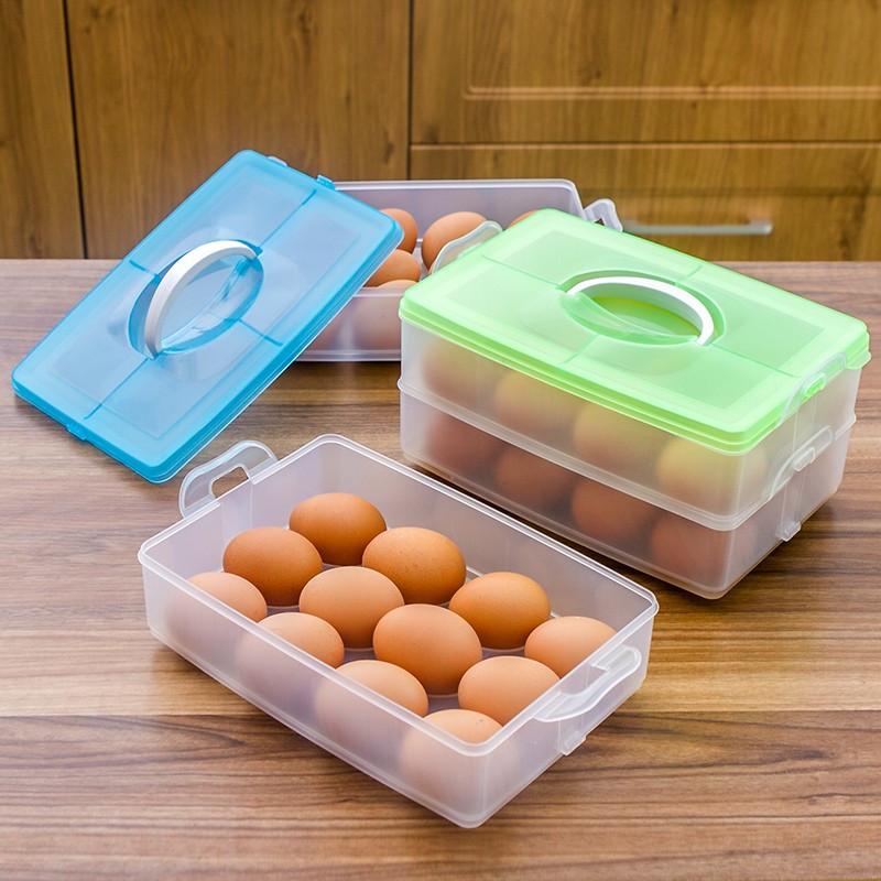 Egg Food Container Storage box plastic Bilayer Basket organizer home kitchen Gadgets Items Accessories Supplies Products